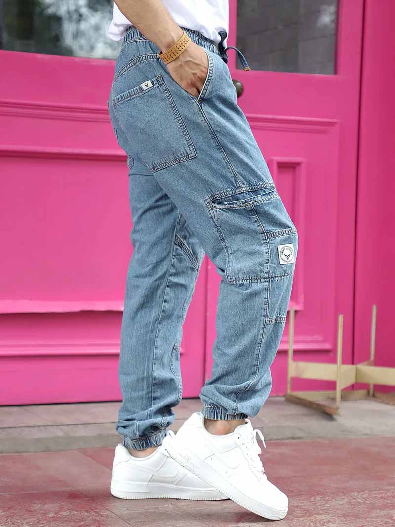 Skyline Tint Light Blue Denim Joggers