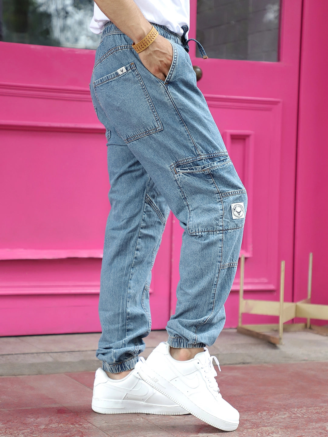 Jean Joggers Shirts Mens Shop Relaxed Fit Denim Joggers With