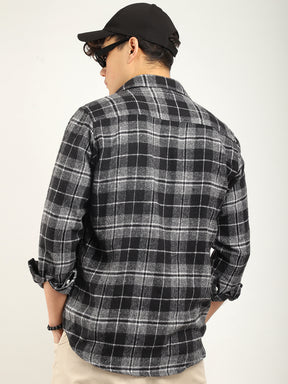 Urban Twill Black & Grey Flannel Check Shirt