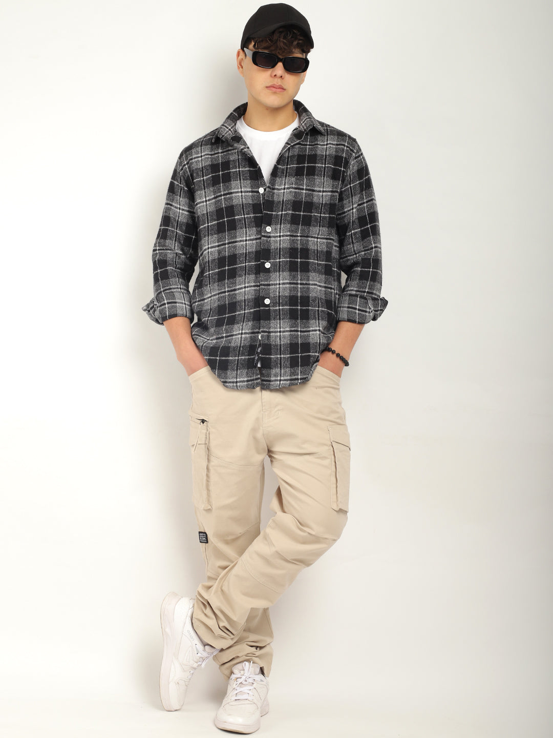 Urban Twill Black & Grey Flannel Check Shirt