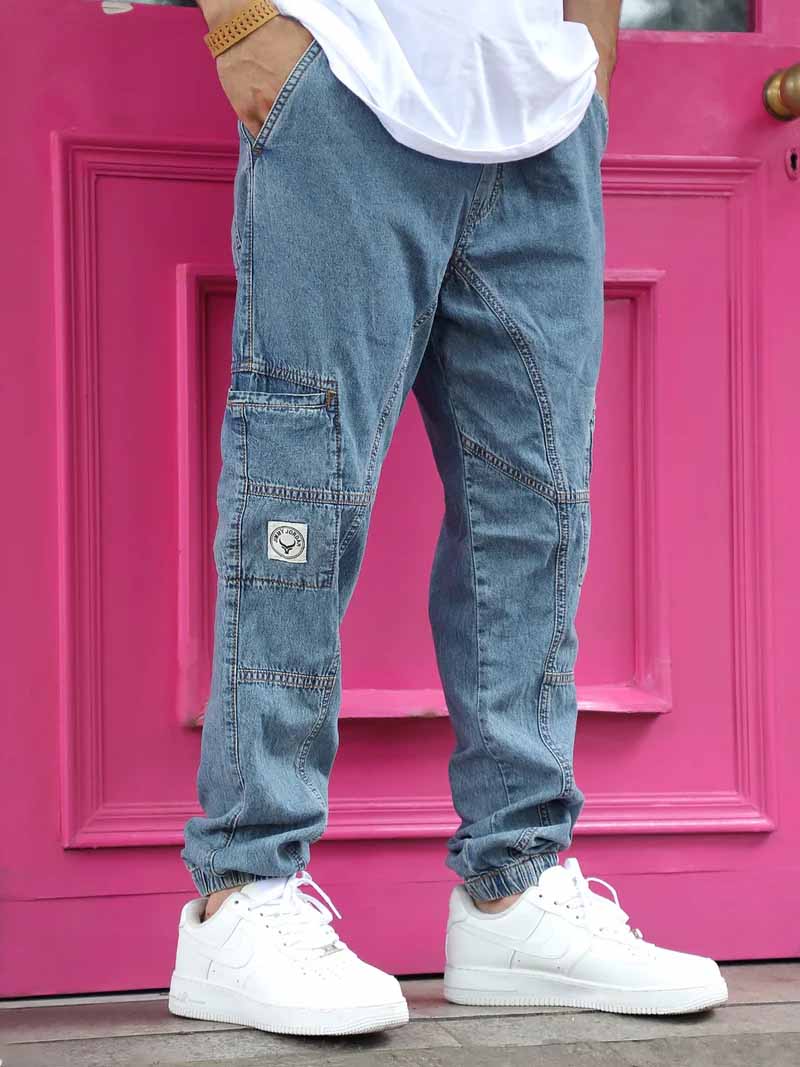 Skyline Tint Light Blue Denim Joggers