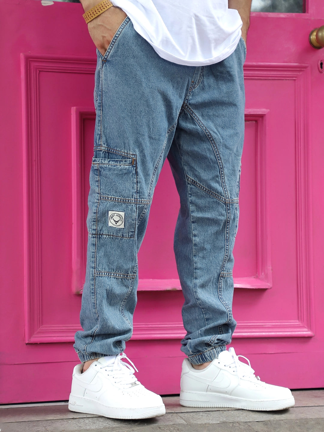 Skyline Tint Light Blue Denim Joggers