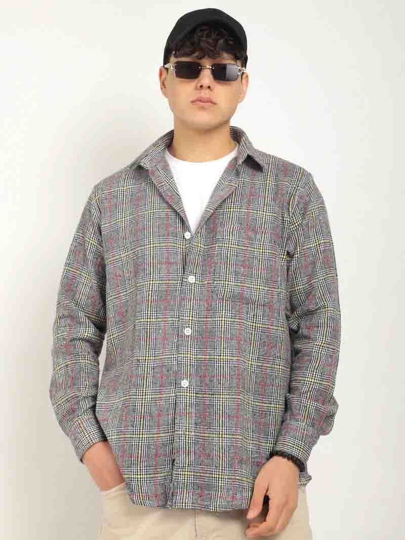 Storm Twill Black & Off White Flannel Check Shirt