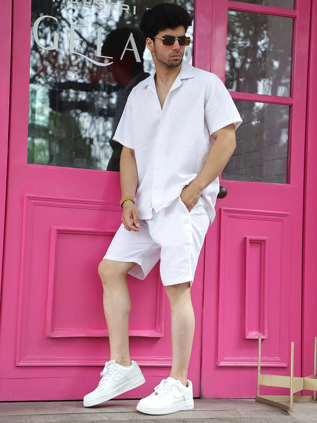 Vintage Textured White Co Ord Set