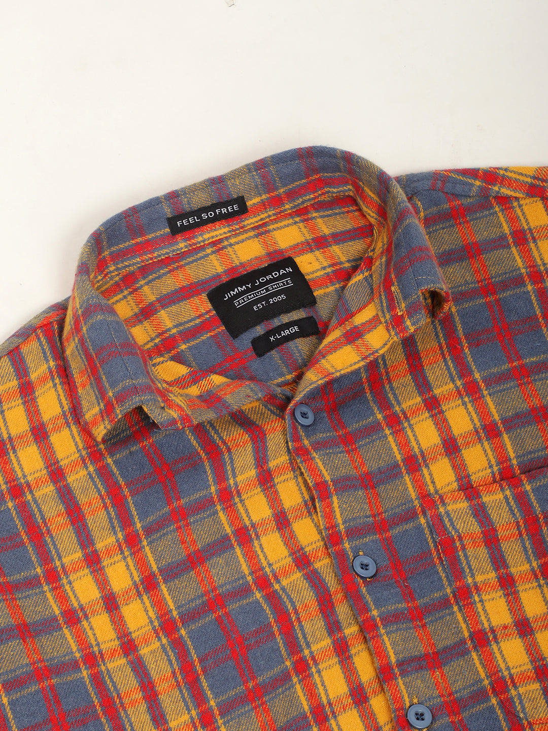 Urban Twill Grey & Mustard Flannel Check Shirt