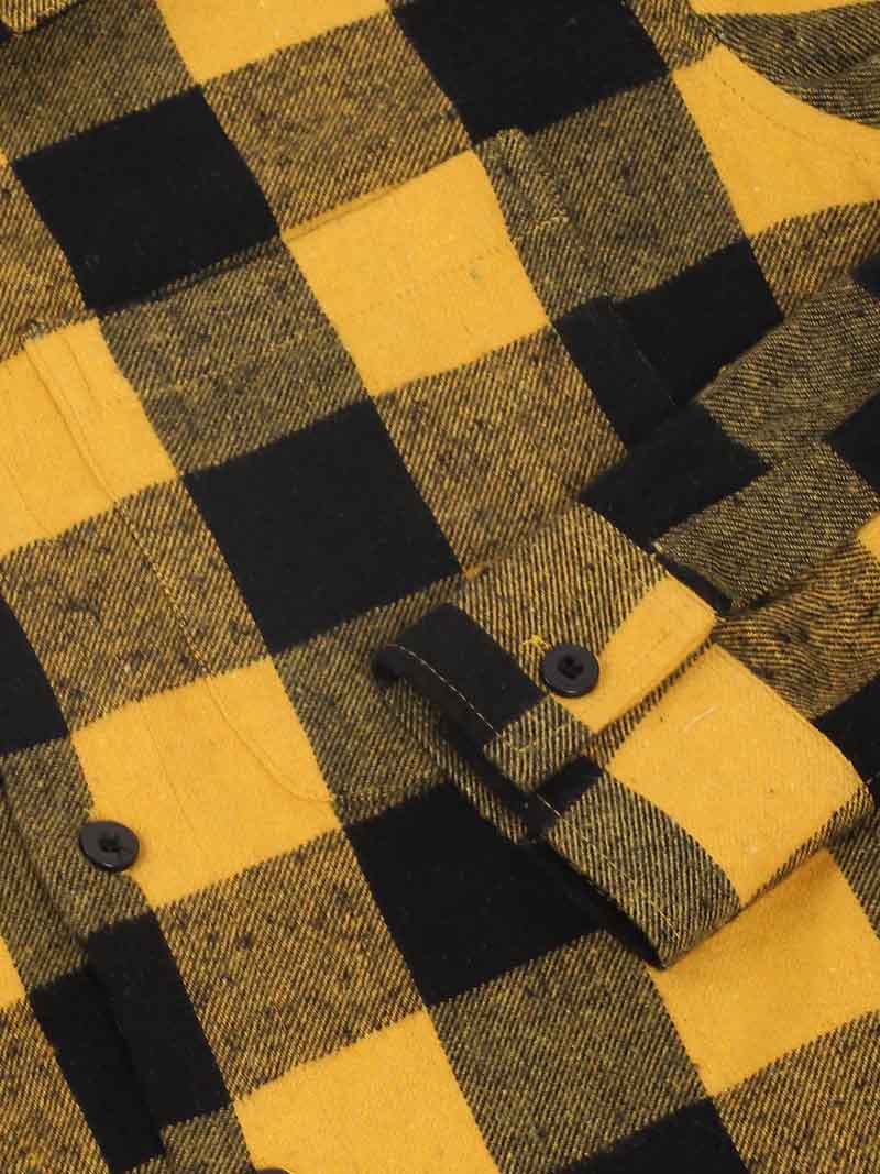 Storm Twill Black & Yellow Flannel Check Shirt