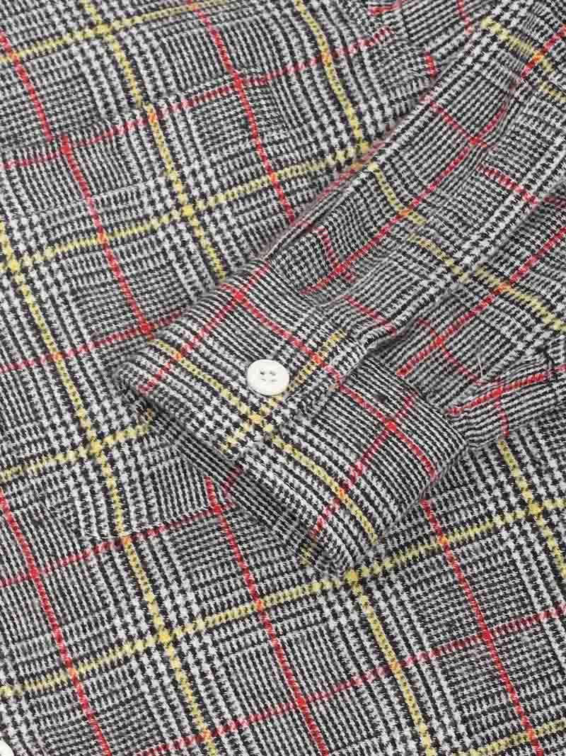 Storm Twill Black & Off White Flannel Check Shirt