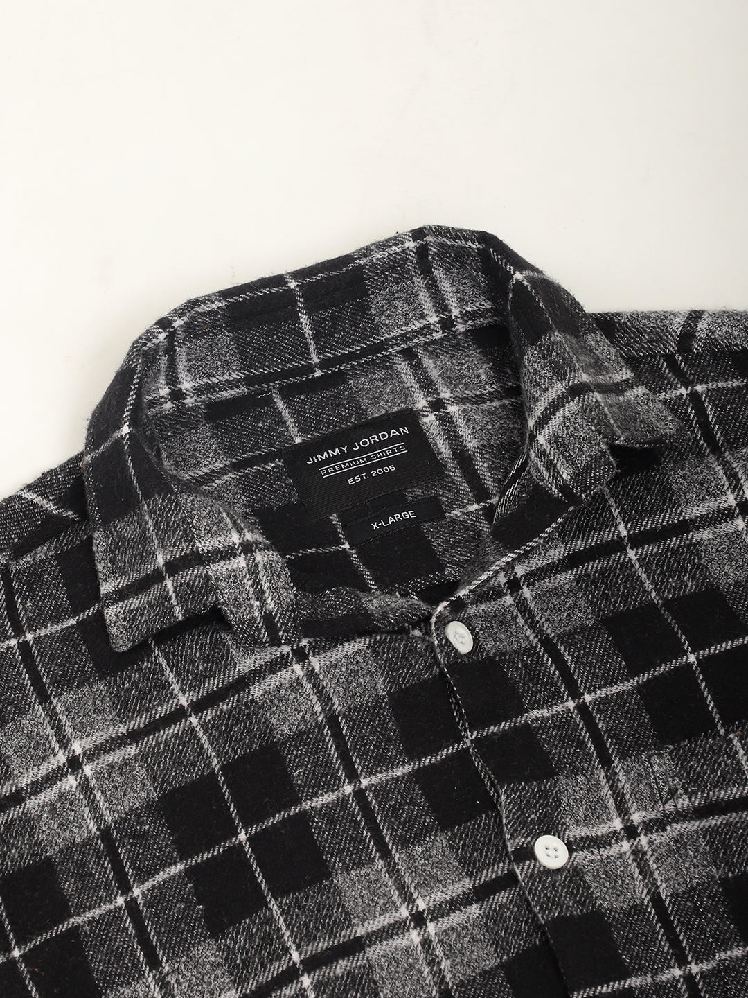 Urban Twill Black & Grey Flannel Check Shirt