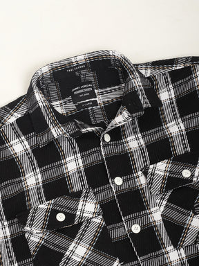 Street Wear Black & White Check Full Sleeve Shirt