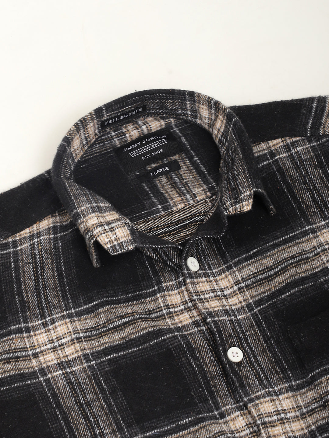 Storm Twill Black & Fom Flannel Check Shirt