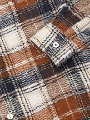 Urban Twill Navy & Brown Flannel Check Shirt