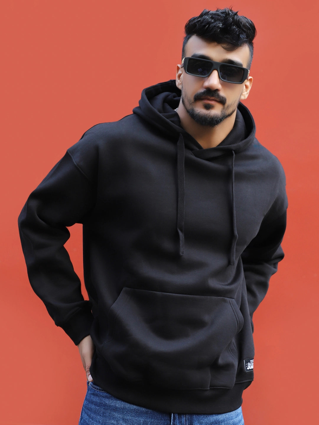 Cavendish Comfort Black Oversized Hoodie