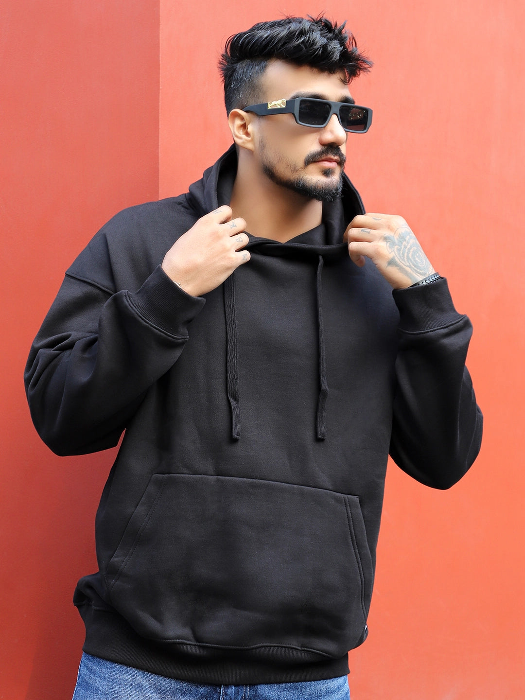 Cavendish Comfort Black Oversized Hoodie
