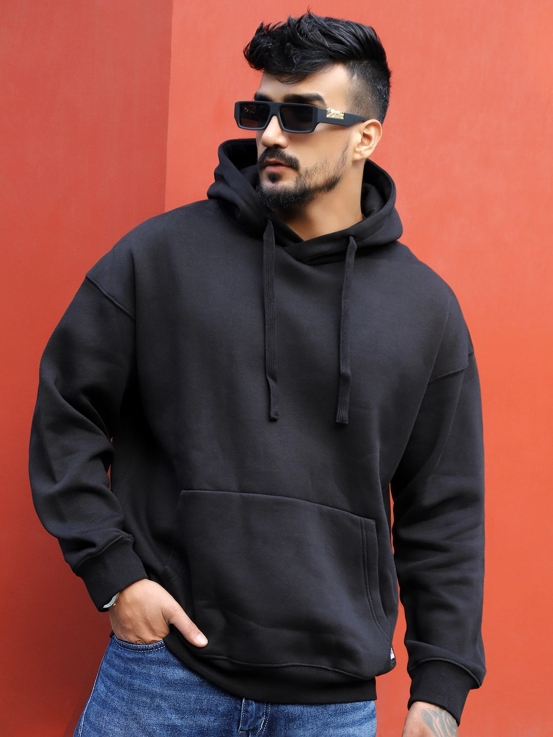 Cavendish Comfort Black Oversized Hoodie