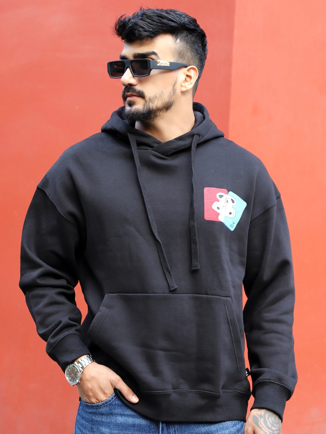 Lancaster Street Black Oversized Hoodie