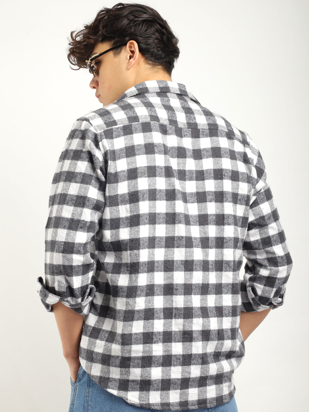 Urban Twill Grey & White Flannel Check Shirt