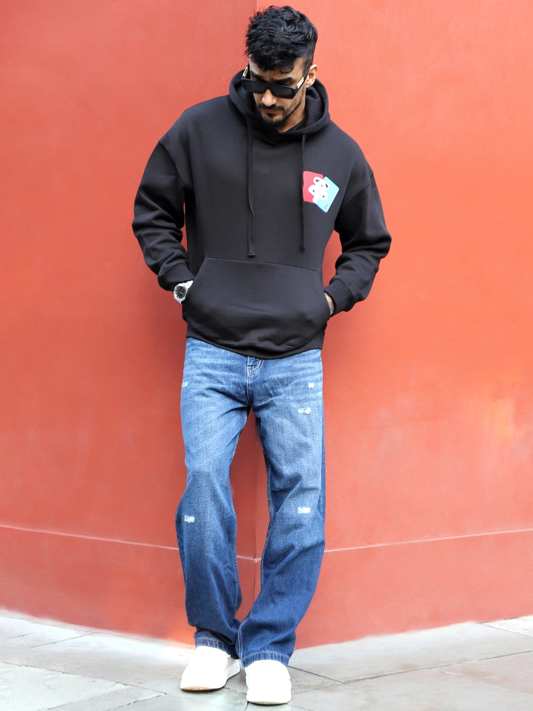 Lancaster Street Black Oversized Hoodie