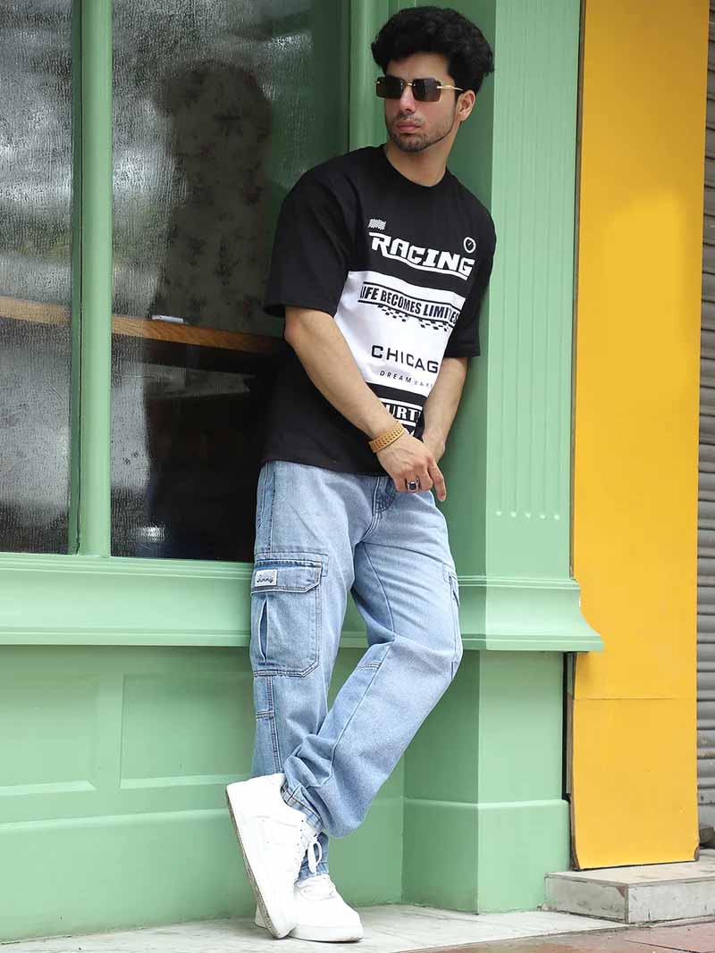 Zoom Light Blue Denim Cargo