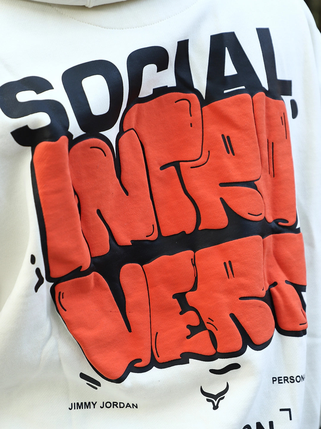 Savile Row Style White Oversized Hoodie