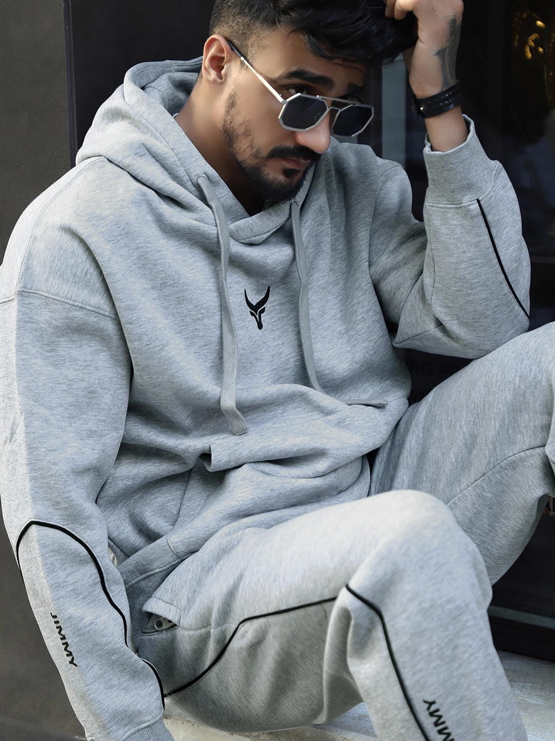 Mystic Match Fleece Grey Melange Tracksuit