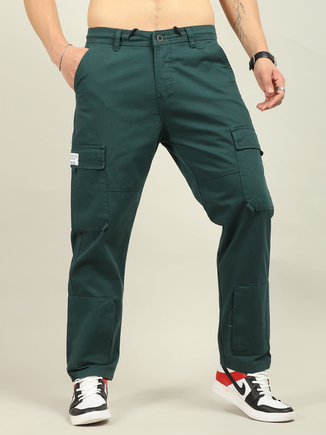 Drone Fantacy Royal Green Baggy Fit Cotton Cargo