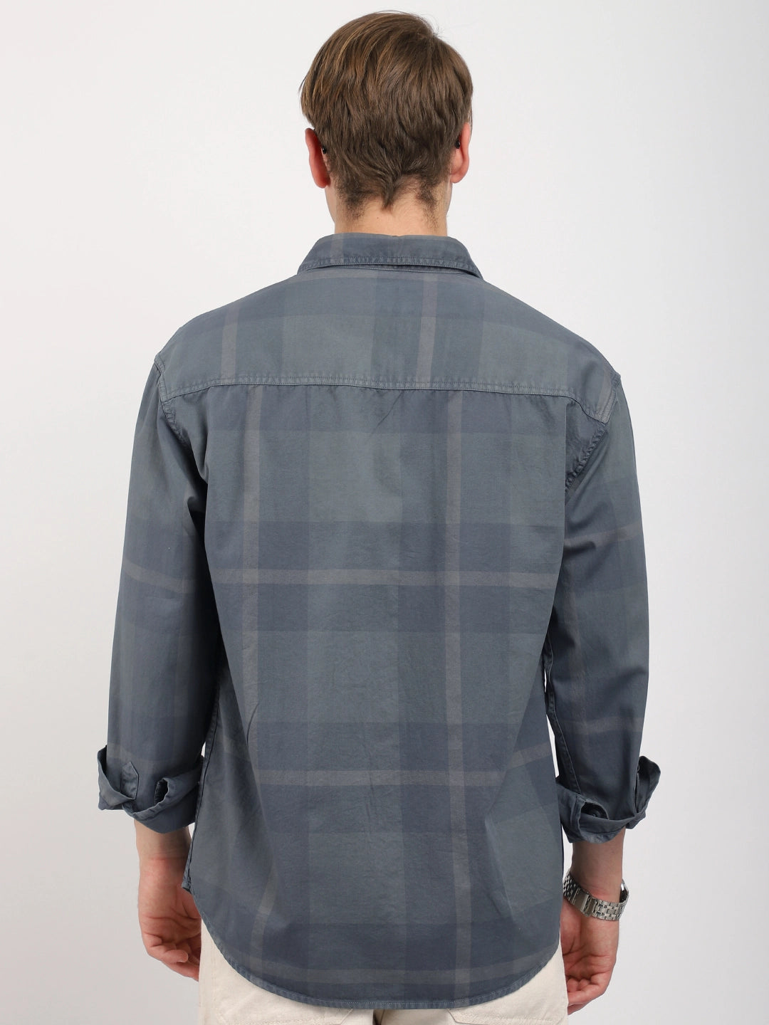 Monarch Dark Grey Cotton Shirts