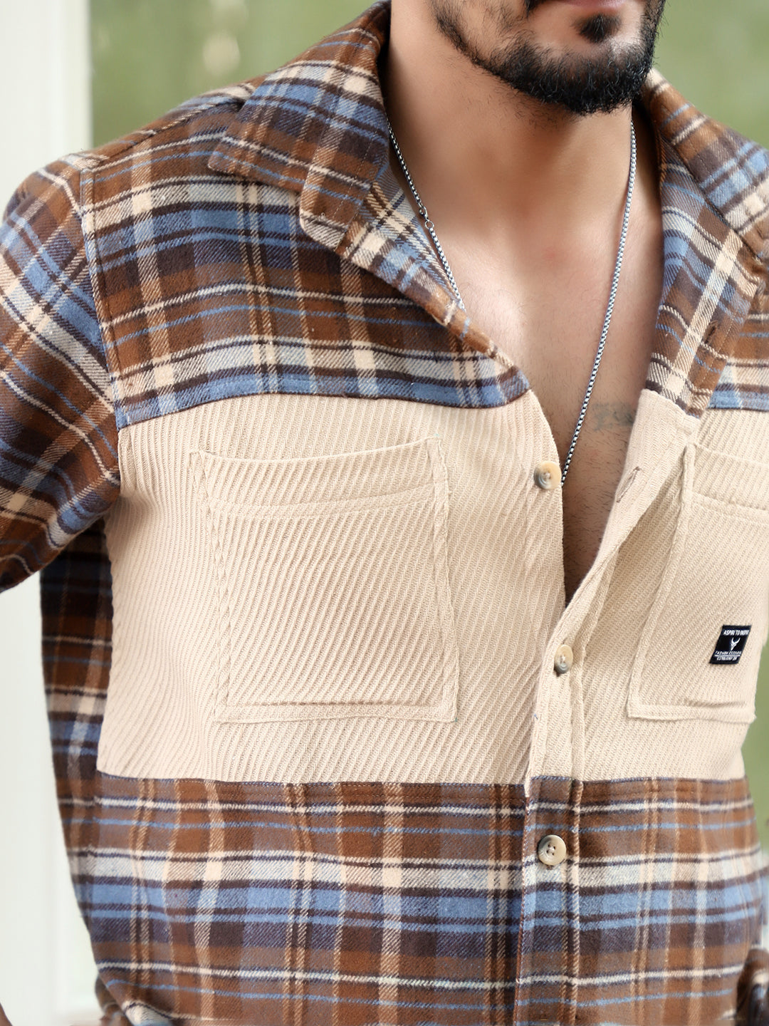 Thunderbird  Brown Check Full Sleeve Shirt
