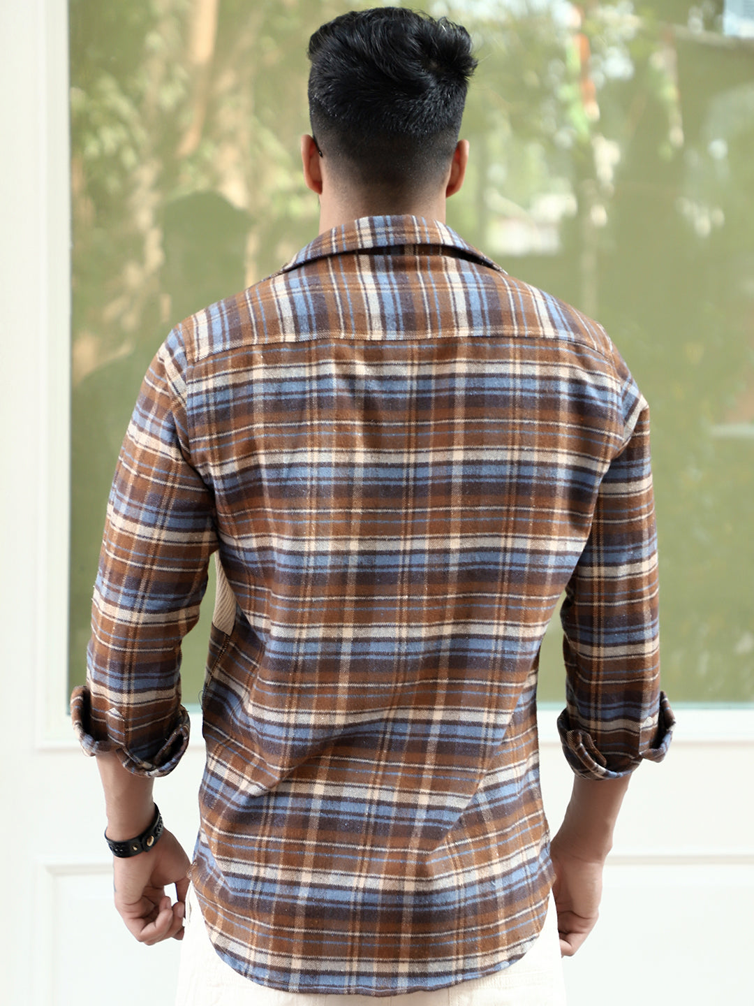 Thunderbird  Brown Check Full Sleeve Shirt