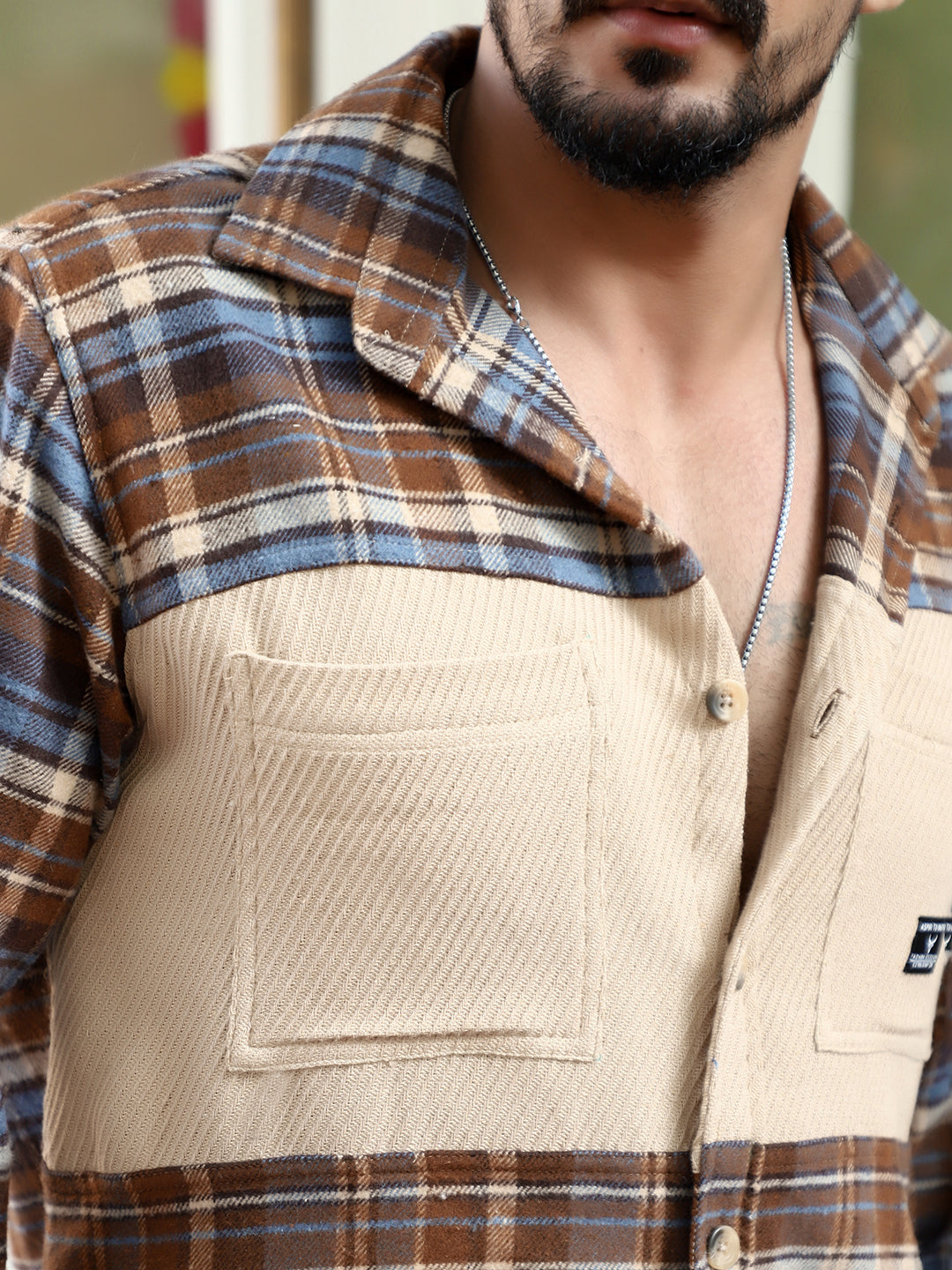 Thunderbird  Brown Check Full Sleeve Shirt