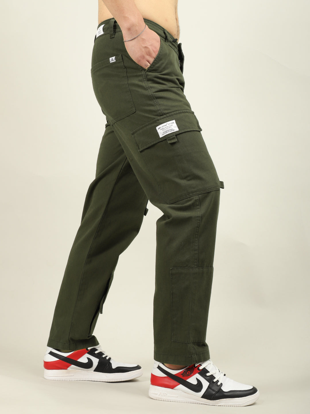 Drone Fantacy Olive Baggy Fit Cotton Cargo
