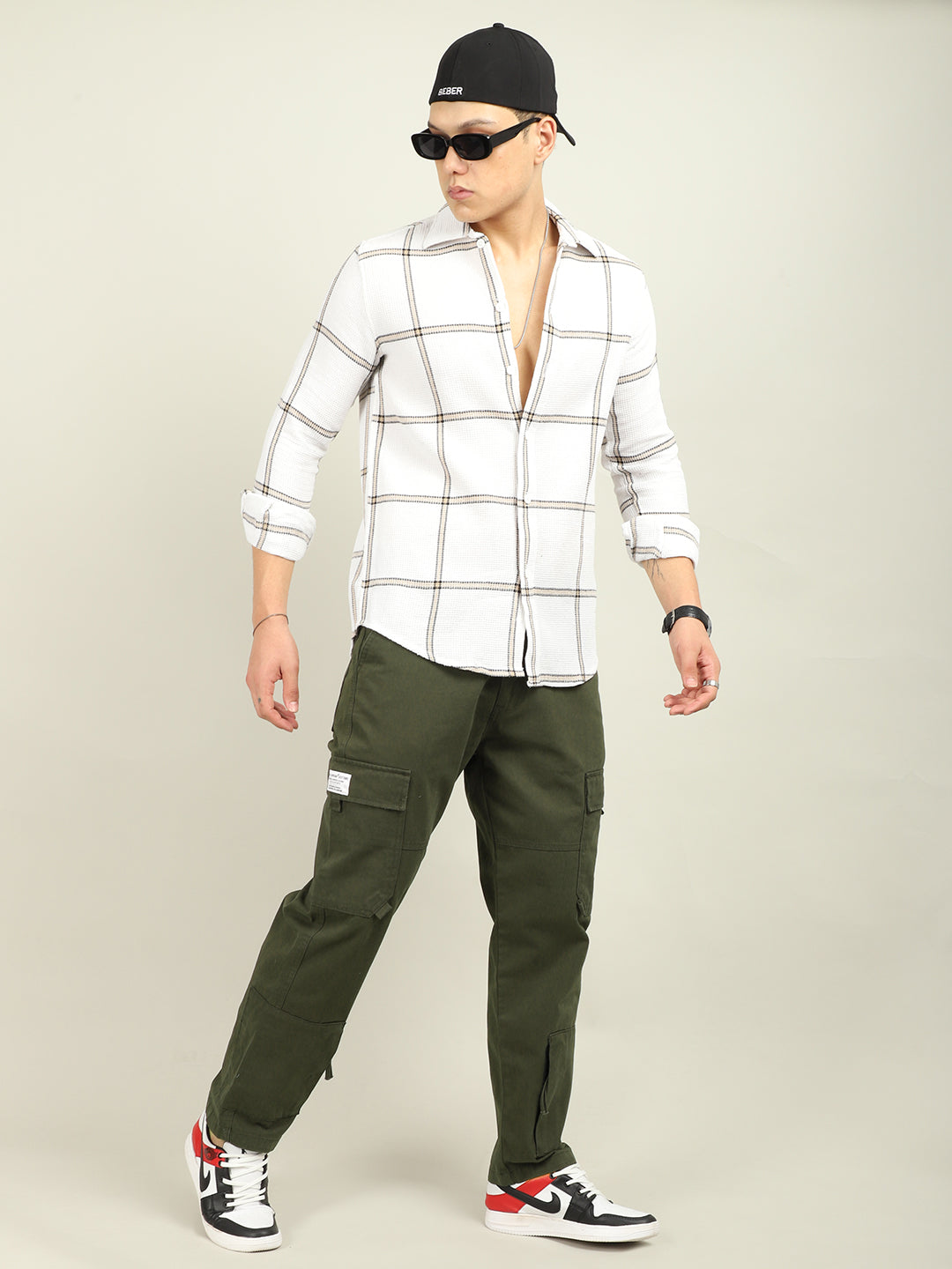 Drone Fantacy Olive Baggy Fit Cotton Cargo