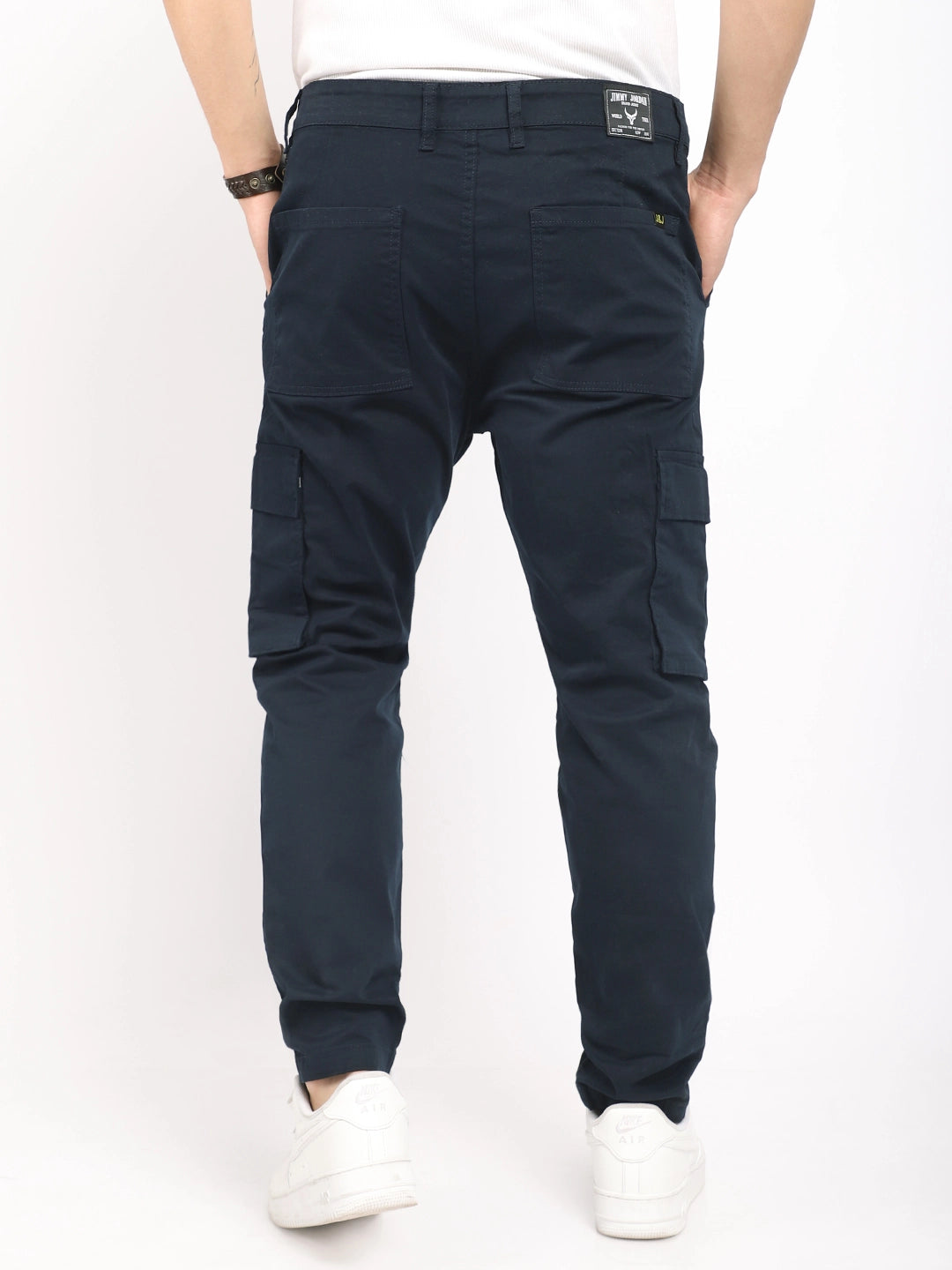 Royal Shades Navy Blue Cotton Cargo