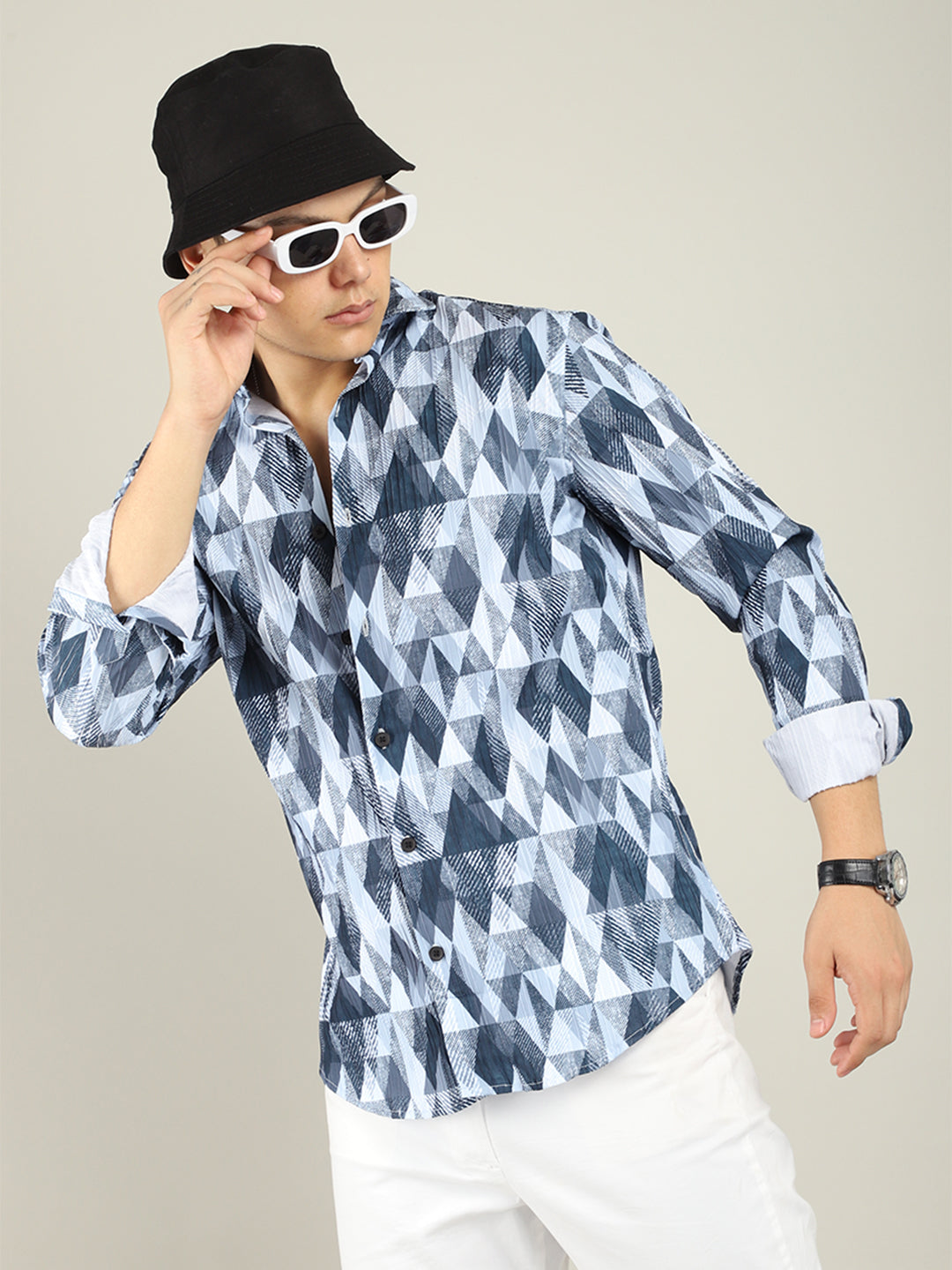 Triangle Trio Sky Shirt