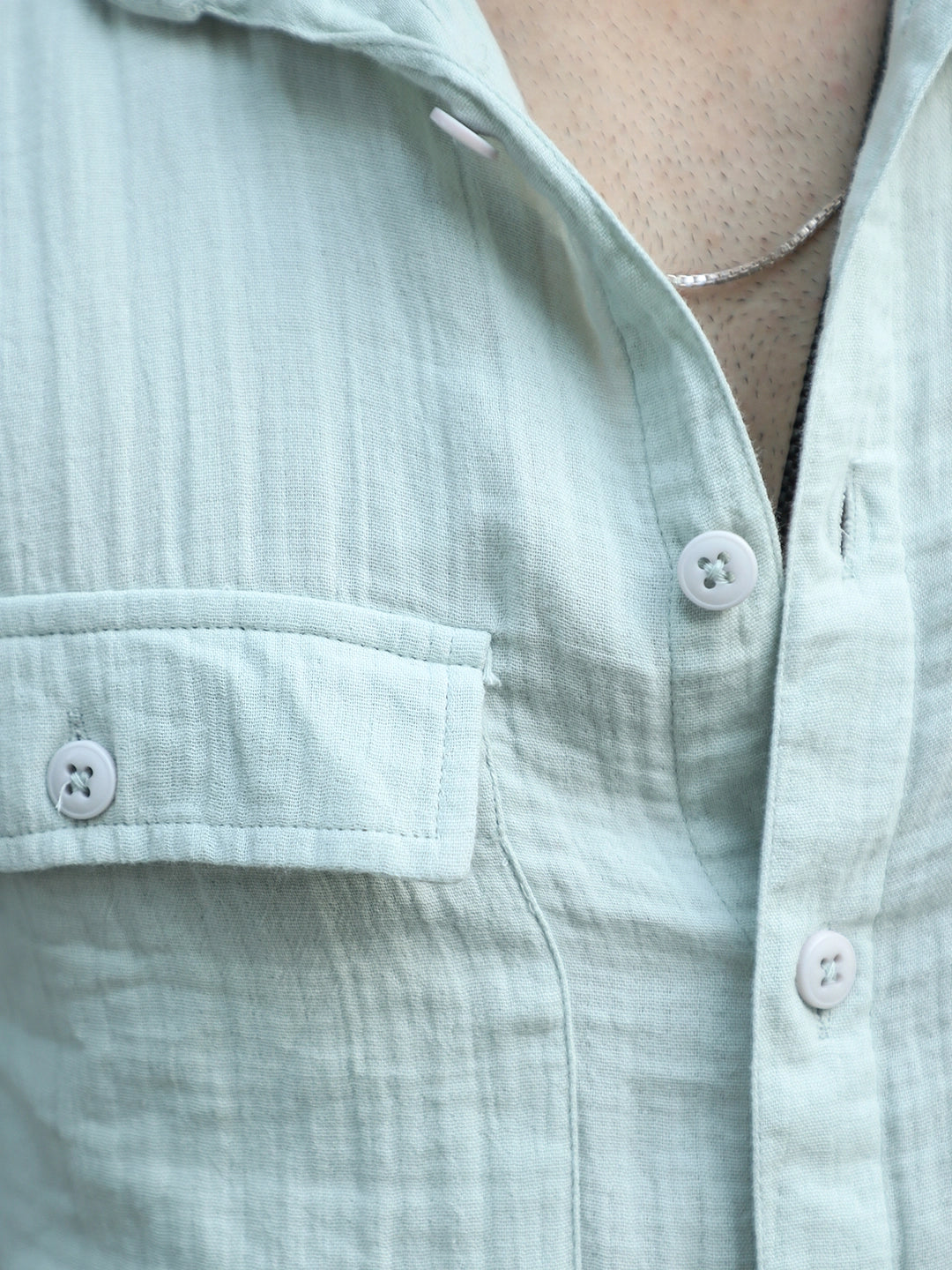 Vero Vibe Lucas Double Clothe Teal Green Shirt