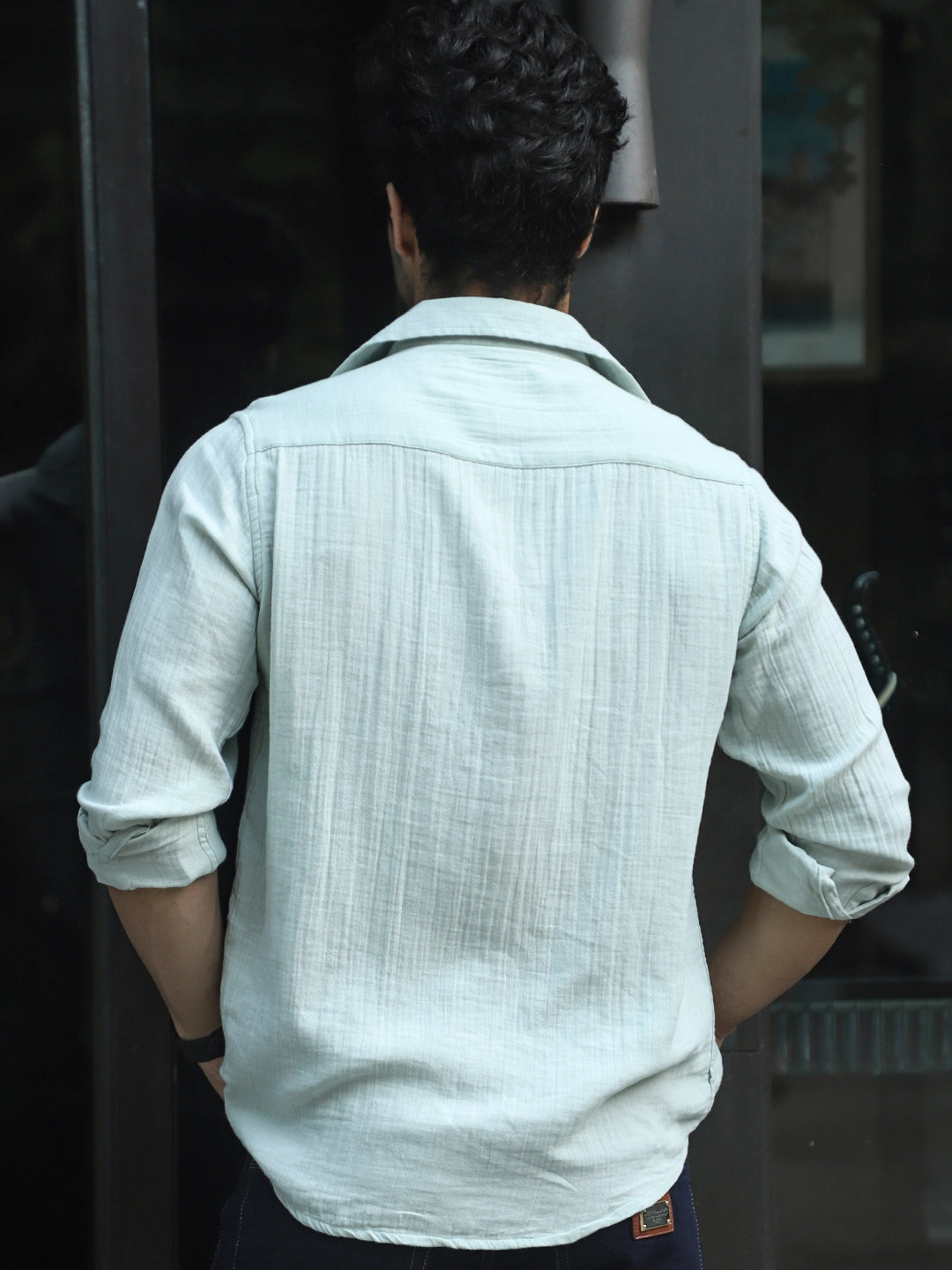 Vero Vibe Lucas Double Clothe Teal Green Shirt