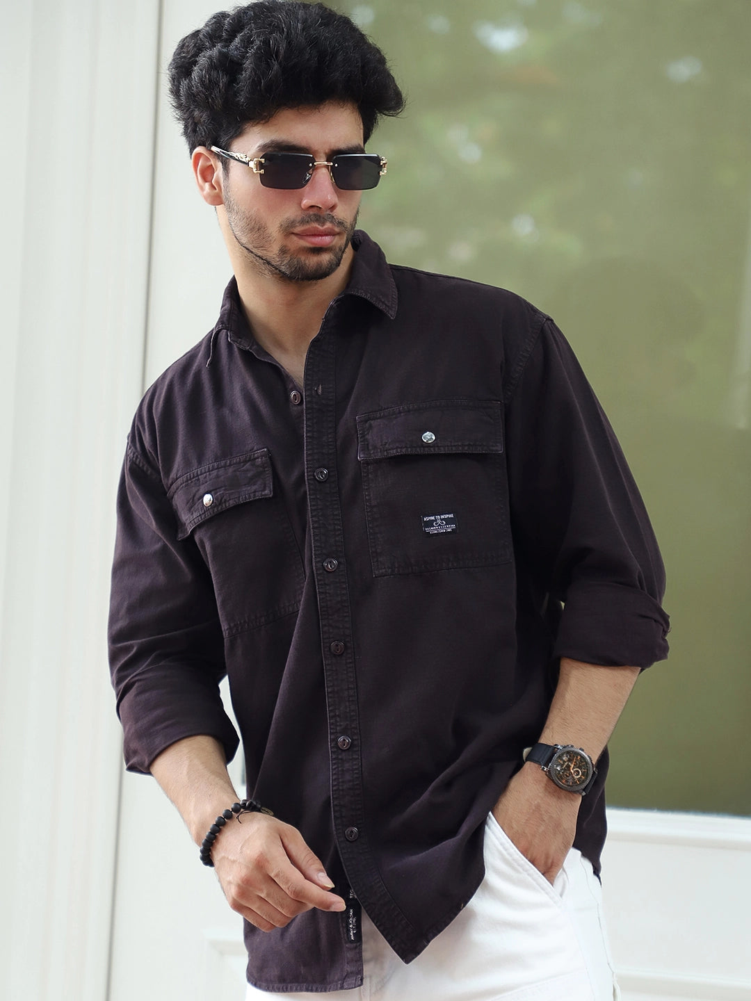 Oblivion Cotton Charcoal Grey Shirt