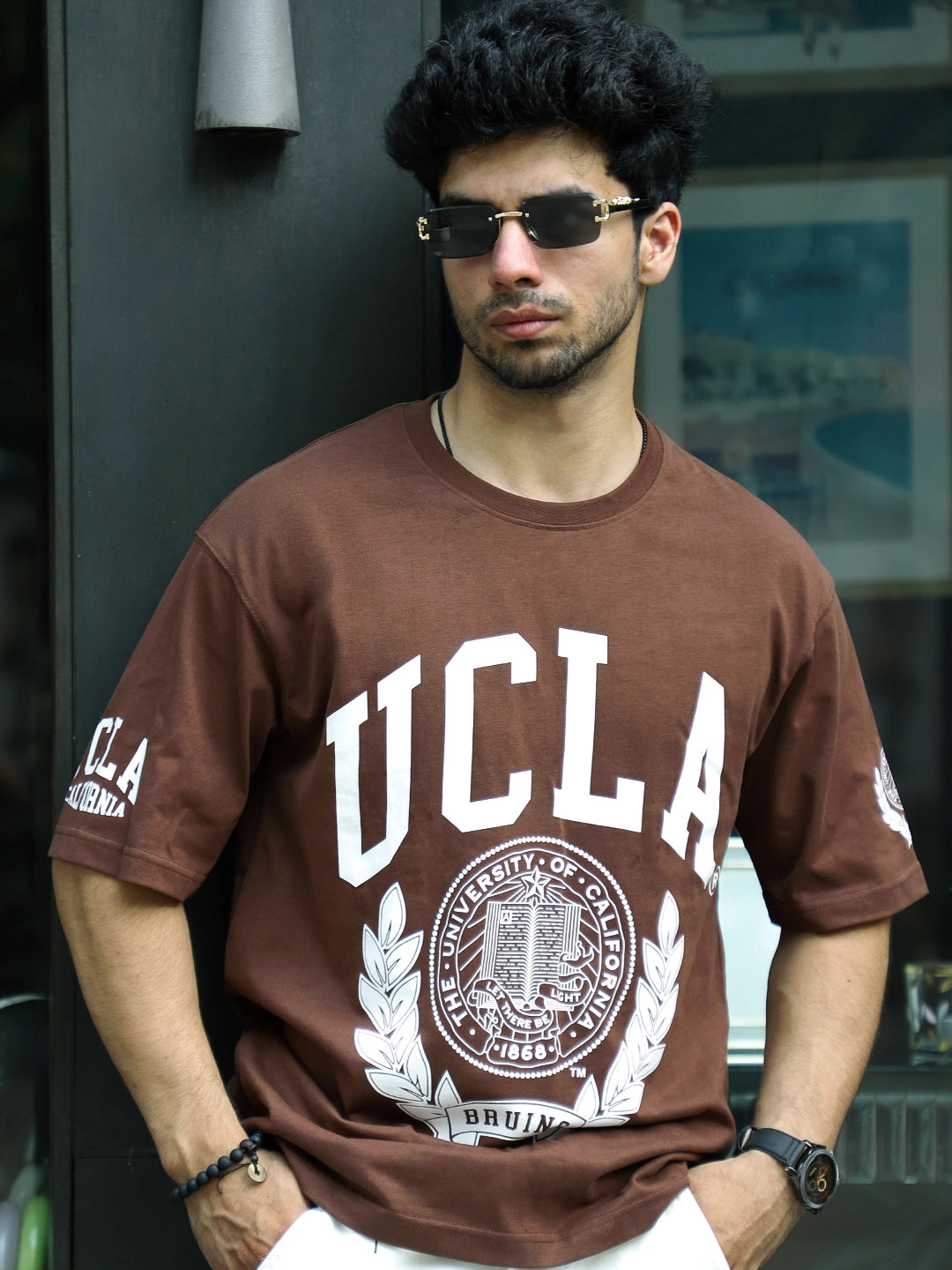 Toxic Mocha Brown Oversized Tee 53 - Main Image