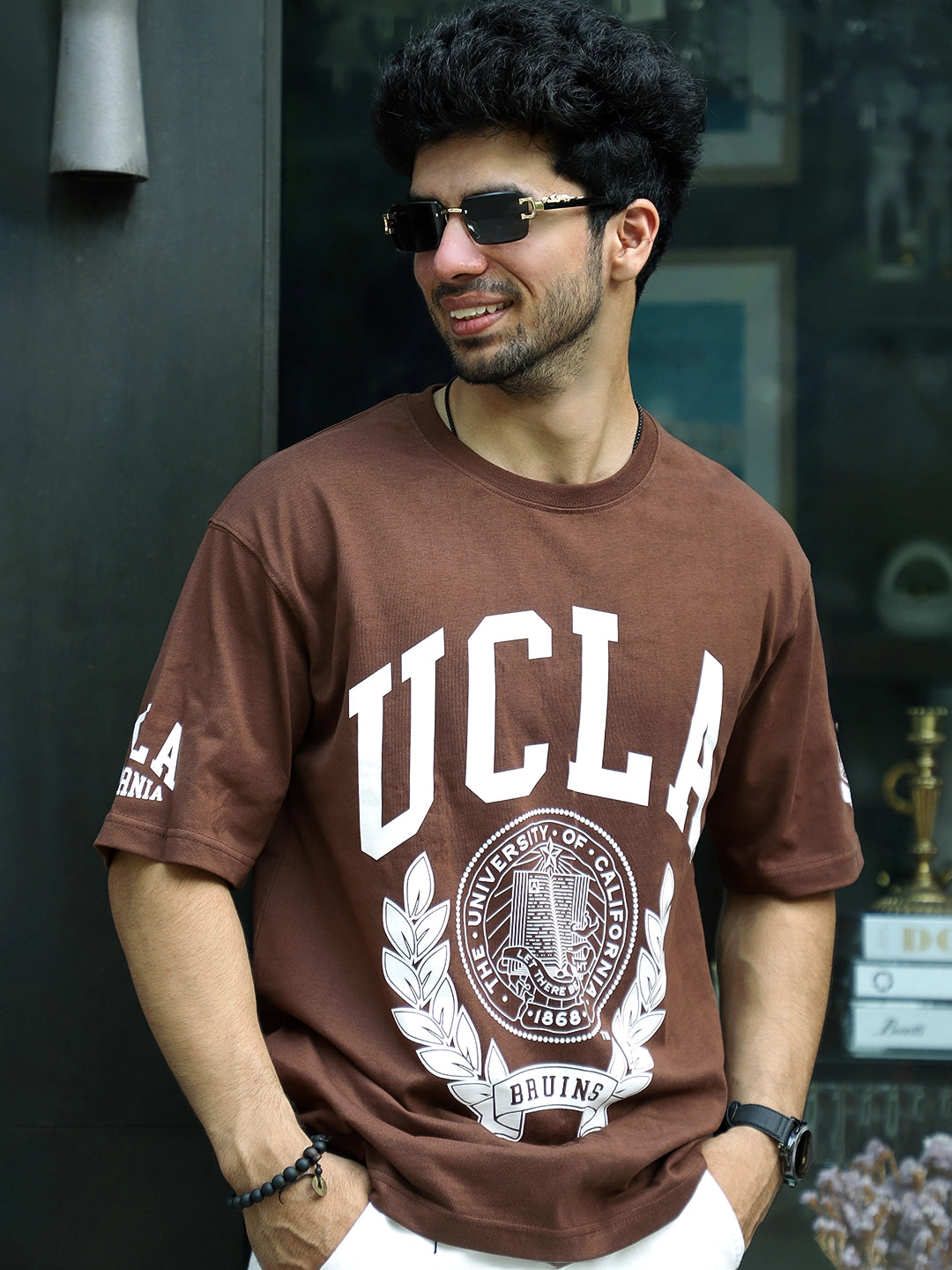 Toxic Mocha Brown Oversized Tee