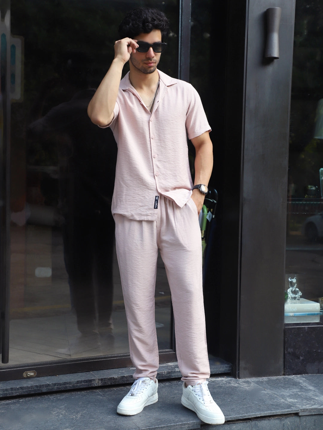 Linen Atlantica Light Pink Co-Ord Set