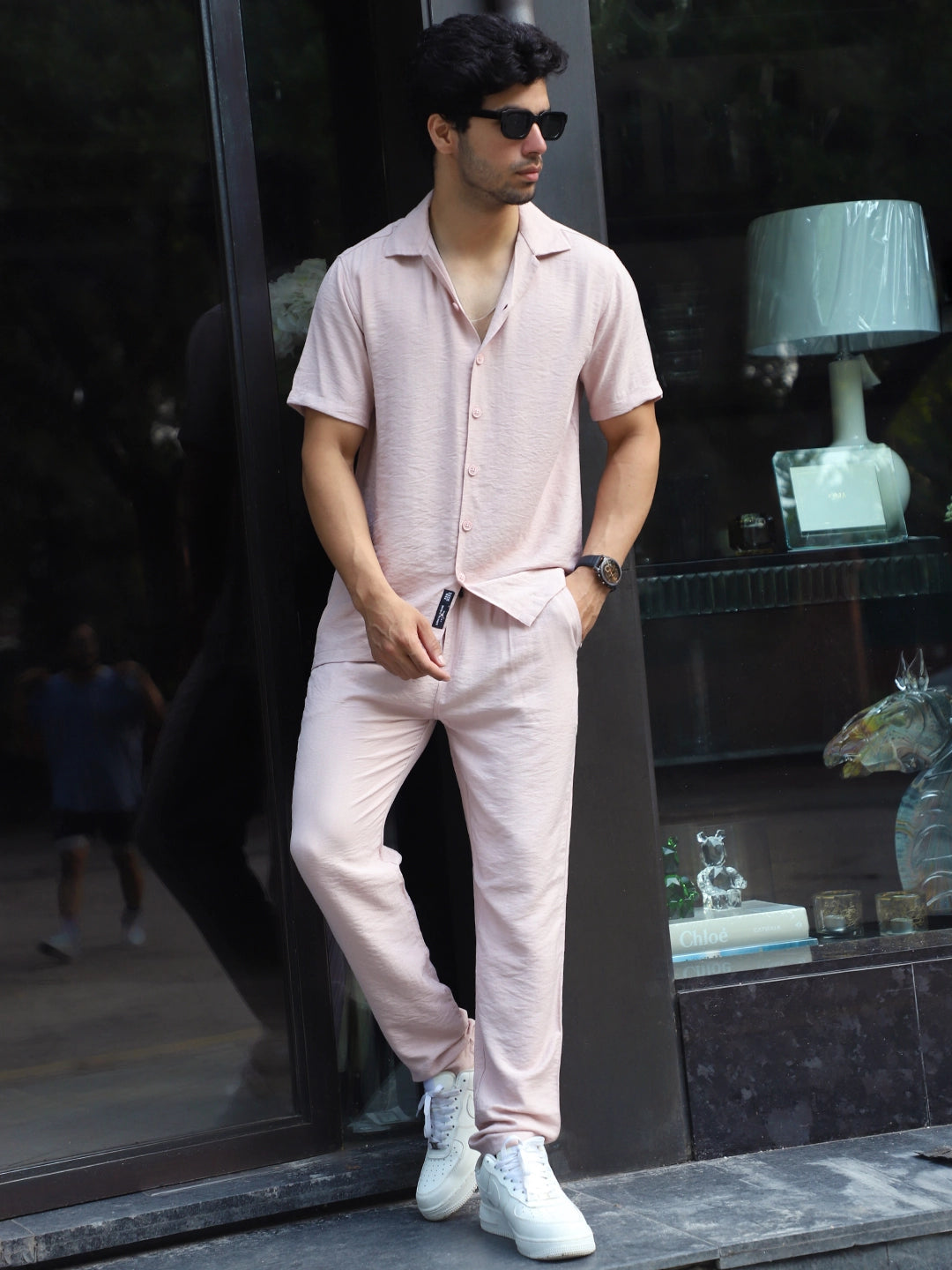 Linen Atlantica Light Pink Co-Ord Set