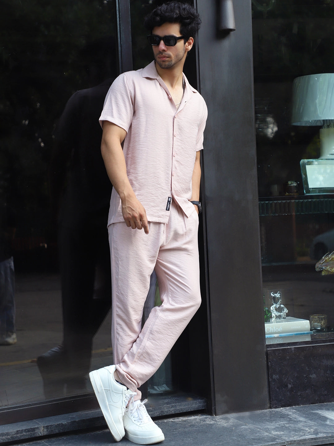 Linen Atlantica Light Pink Co-Ord Set