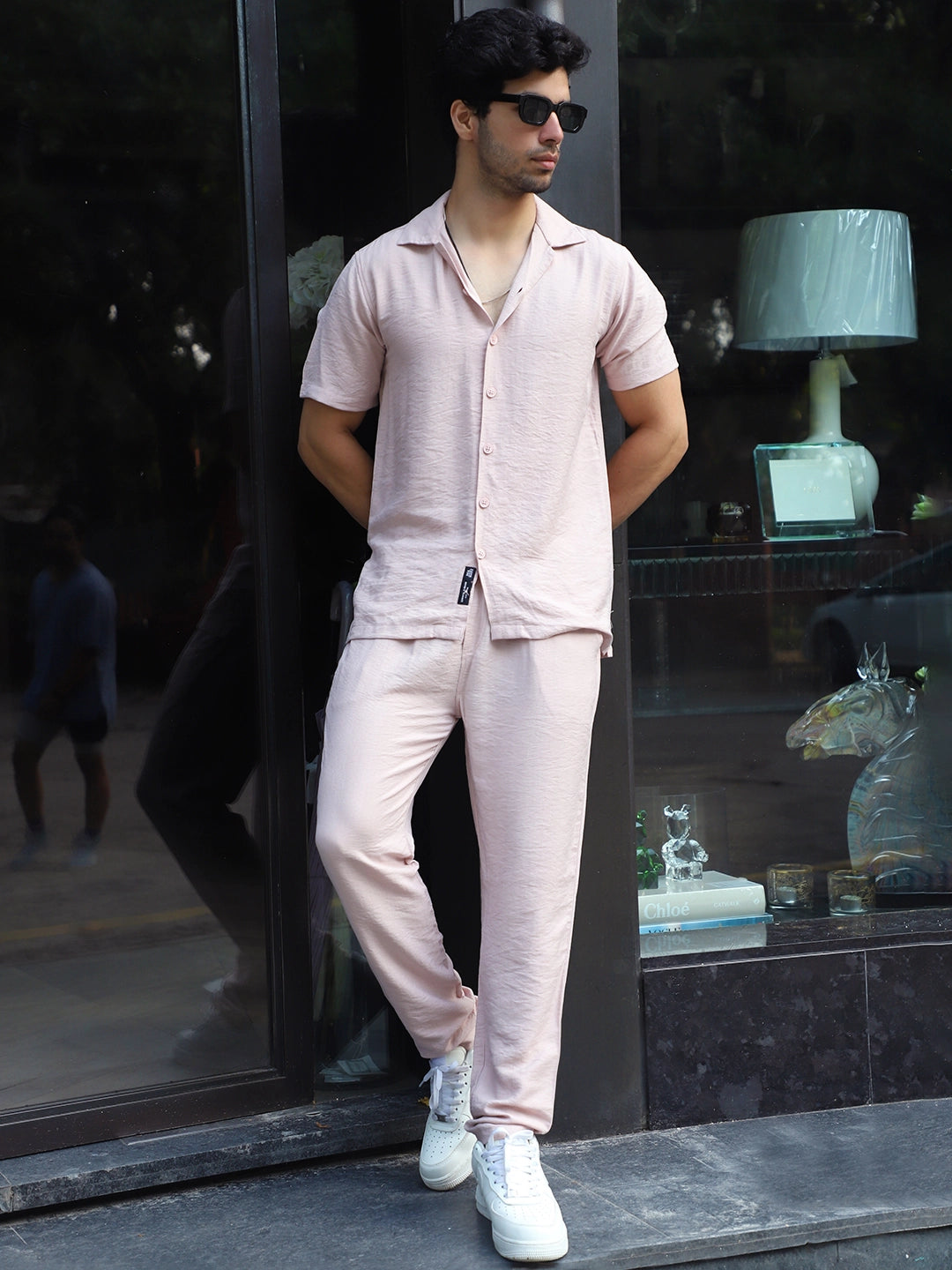 Linen Atlantica Light Pink Co-Ord Set