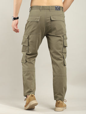 Dope Umber Brown Multipocket Denim Cargo