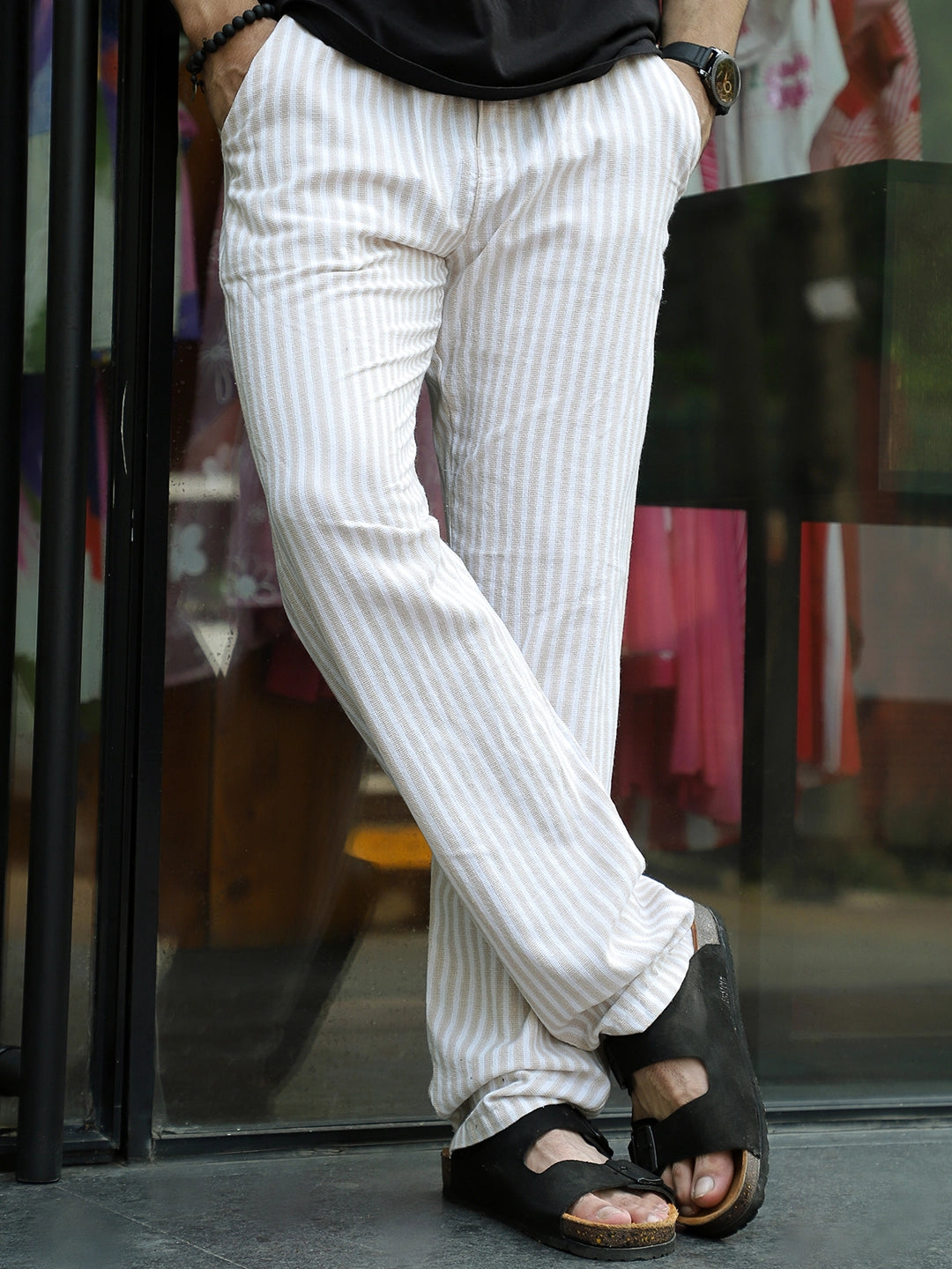 Ivory Line Beige Trousers