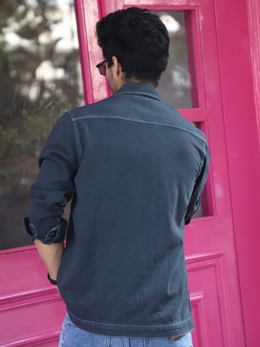 Bullet Fade Slate Grey Denim Shirt