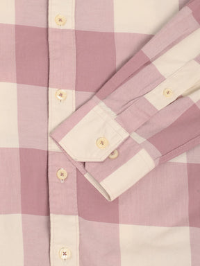 Ornate Square Pink Checked Shirt