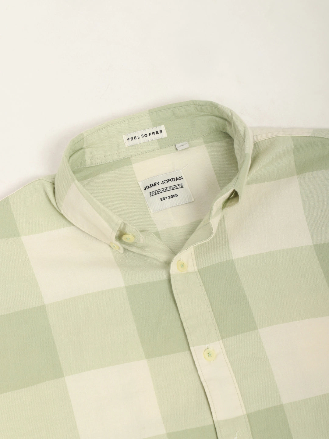 Ornate Square Sea Green Checked Shirt