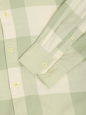 Ornate Square Sea Green Checked Shirt