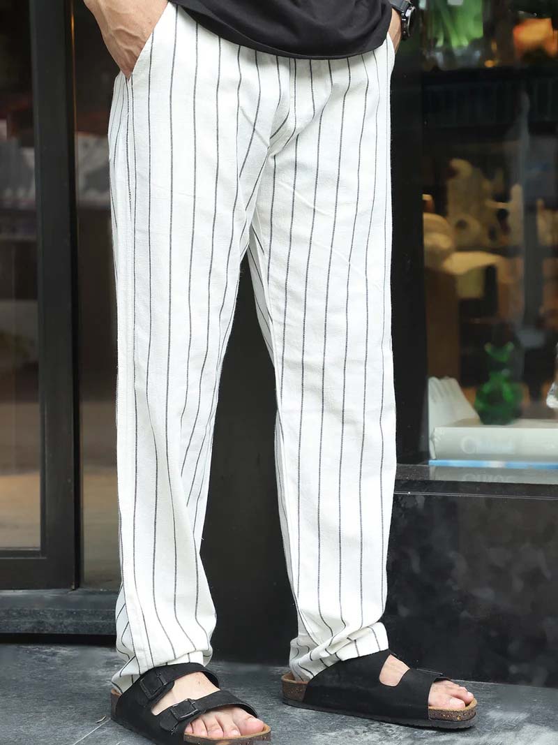 Oatmark Off White Stripe Trouser
