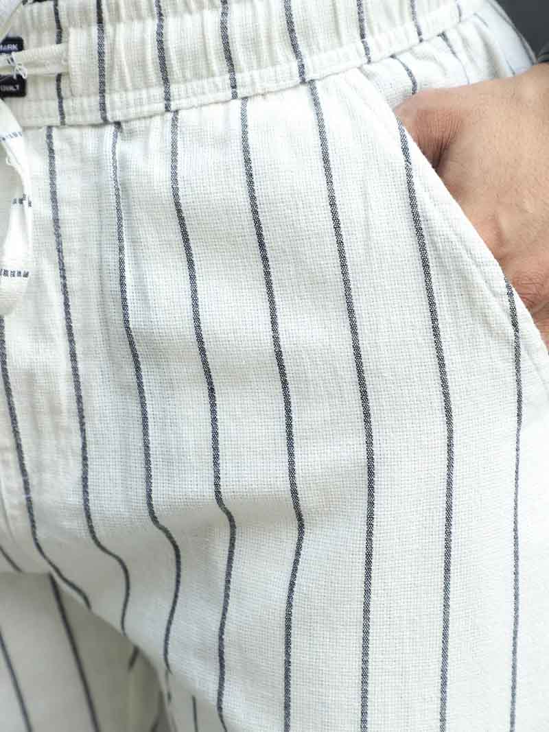 Oatmark Off White Stripe Trouser